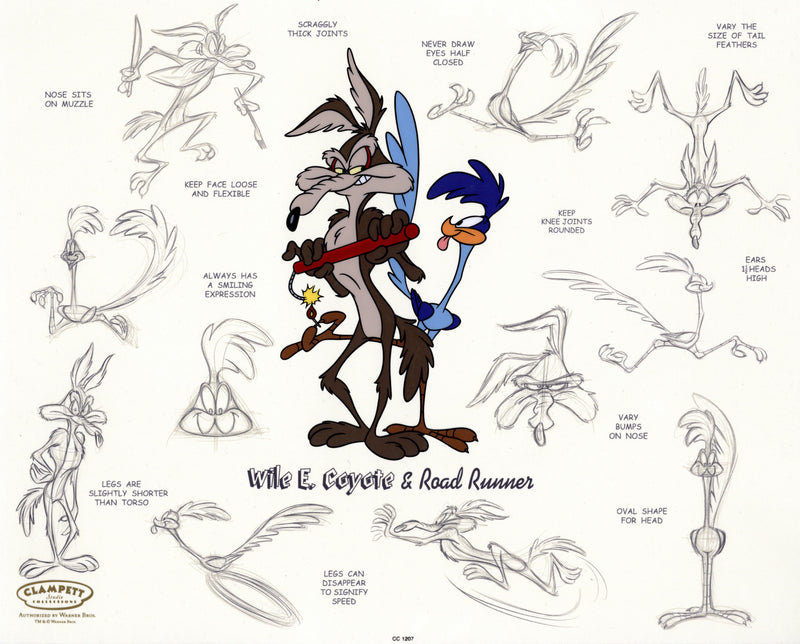 Wile E. Coyote Road Runner Model Sheet