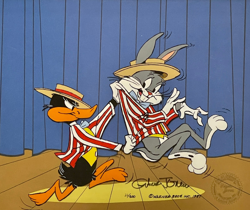 Looney Tunes Limited Edition Cel Signed by Chuck Jones: Bugs and Daffy