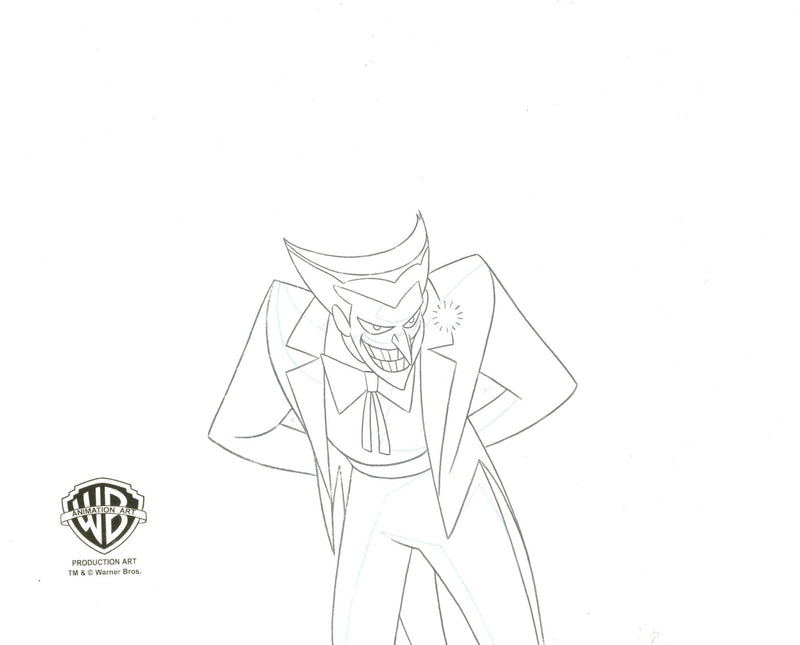 Superman the Animated Series Original Production Cel with Matching Drawing: Joker