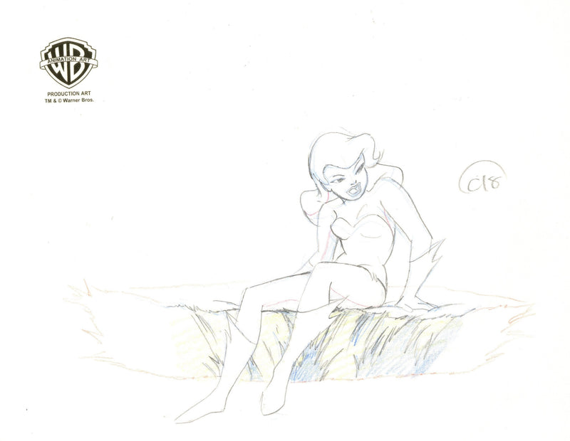 Batman The Animated Series Original Production Drawing: Poison Ivy