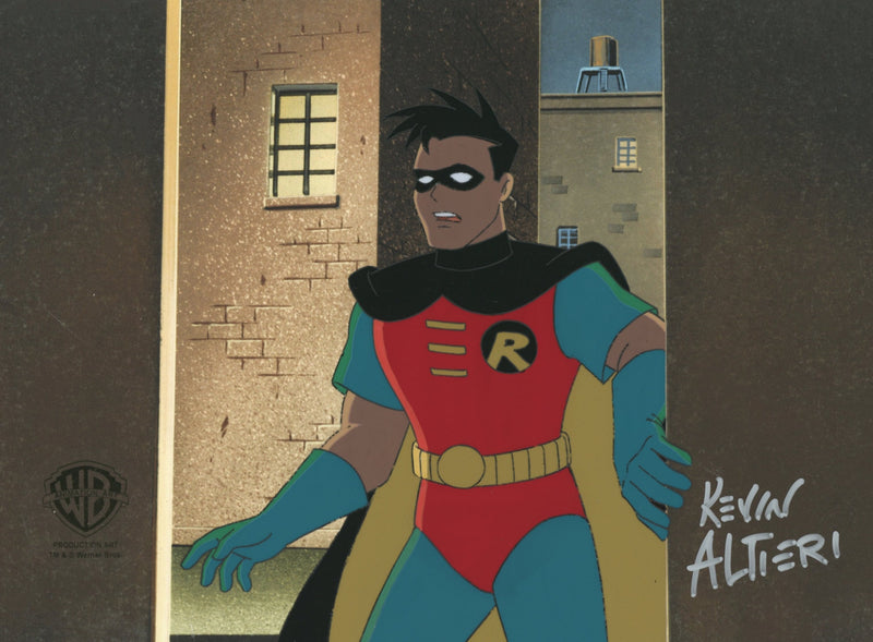 Batman The Animated Series Original Production Cel Signed By Kevin Altieri: Robin