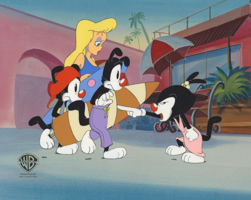 Animaniacs Original Production Cel: Nurse, Yakko, Wakko, and Dot - Choice Fine Art