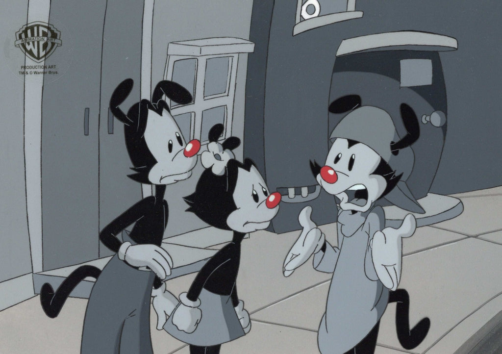 Animaniacs Original Production Cel on Original Background: Dot, Yakko, and Wakko - Choice Fine Art