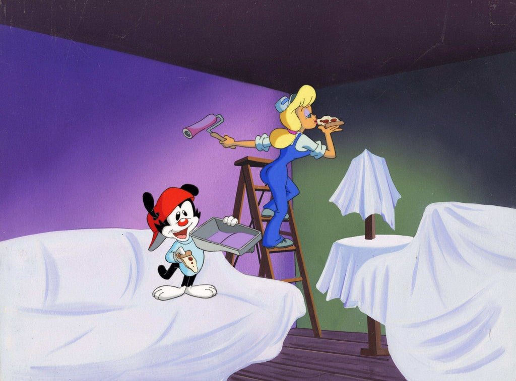 Animaniacs Original Production Cel on Original Background: Wakko and Nurse - Choice Fine Art