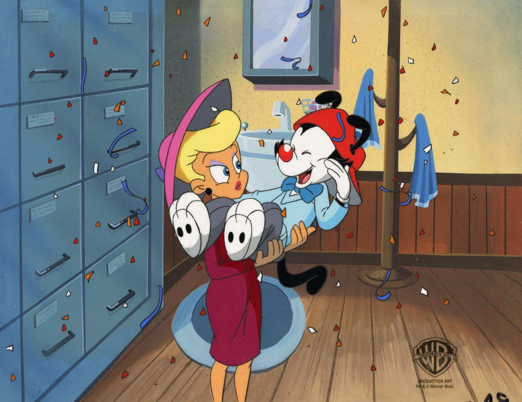 Animaniacs Original Production Cel on Original Background: Wakko and Nurse - Choice Fine Art