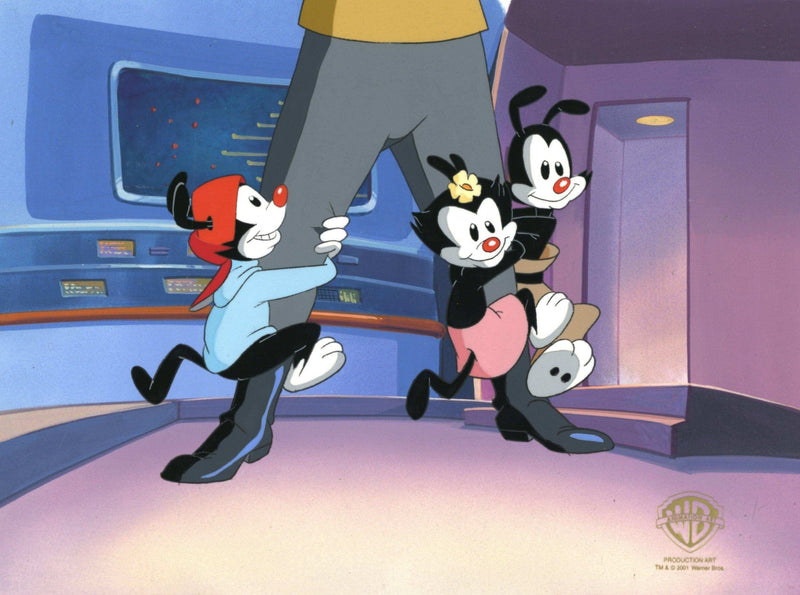 Animaniacs Original Production Cel on Original Background: Yakko, Wakko, and Dot - Choice Fine Art