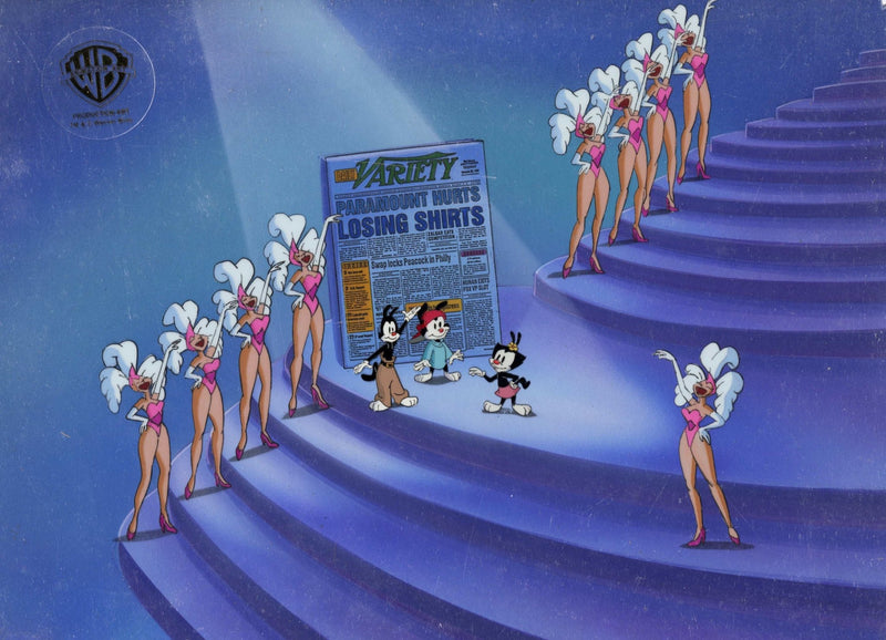 Animaniacs Original Production Cel on Original Background: Yakko, Wakko, and Dot - Choice Fine Art