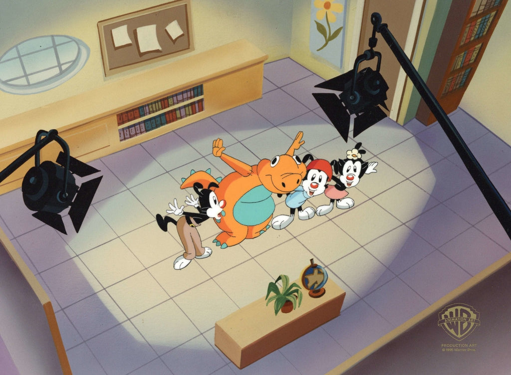 Animaniacs Original Production Cel: Wakko, Yakko, Dot, Baloney - Choice Fine Art