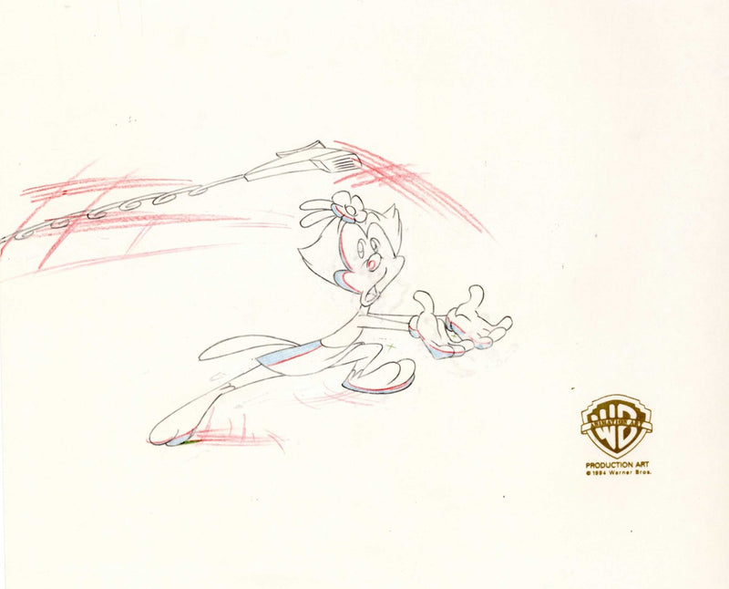 Animaniacs Original Production Cel with Matching Drawing: Dot - Choice Fine Art