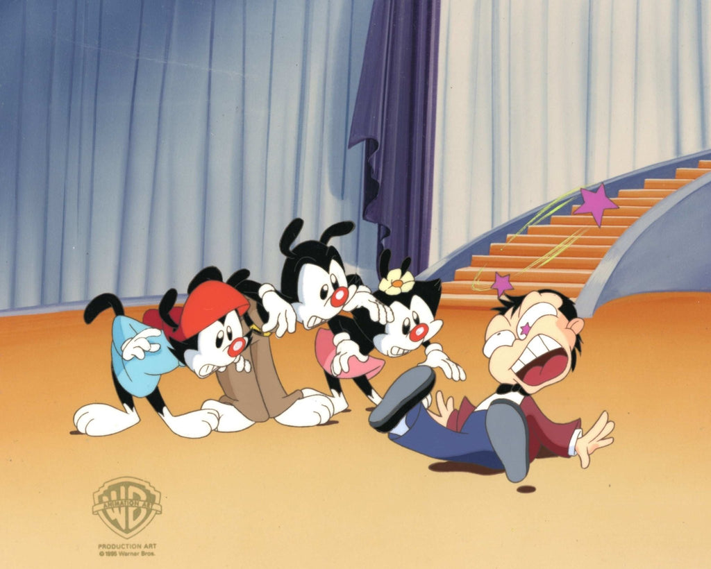 Animaniacs Original Production Cel: Yakko, Wakko, Dot, and Buddy - Choice Fine Art