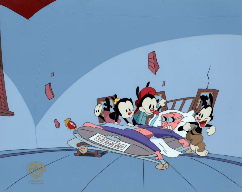 Animaniacs Original Production Cel: Yakko, Wakko, Dot, and Dr. Scratchansniff - Choice Fine Art