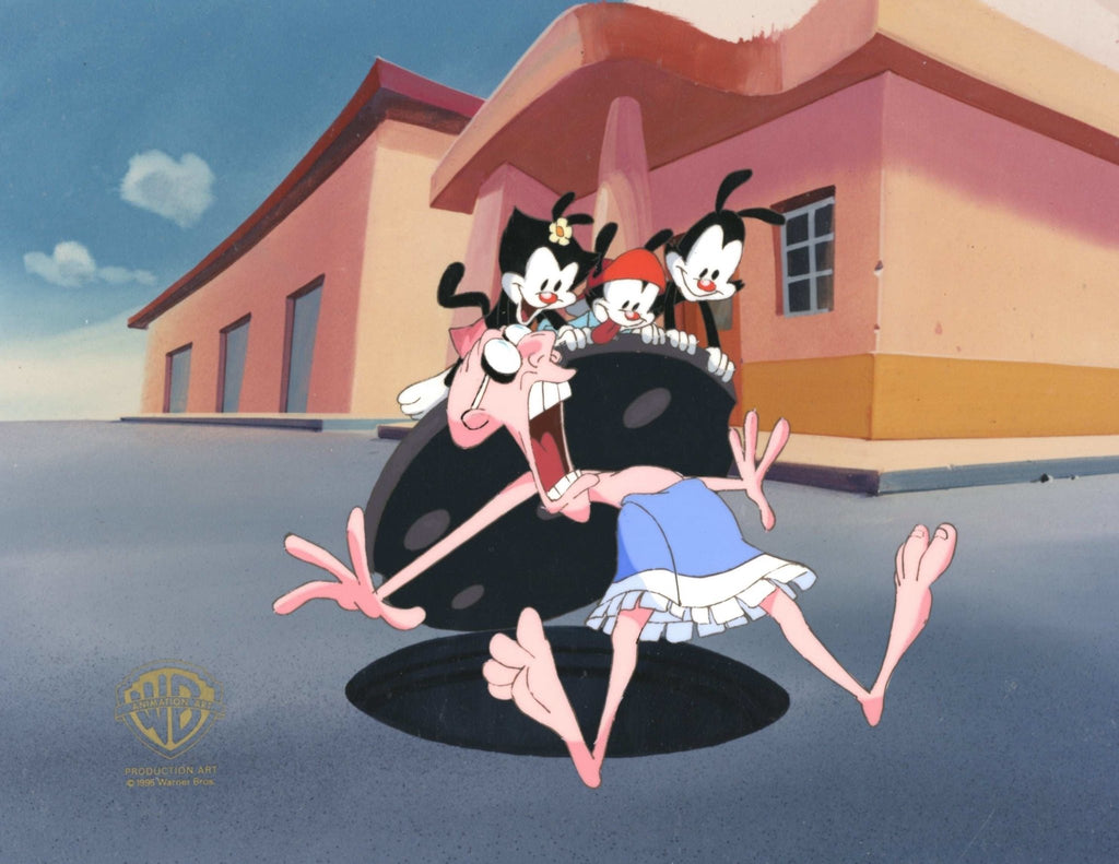 Animaniacs Original Production Cel: Yakko, Wakko, Dot, and Dr. Scratchansniff - Choice Fine Art