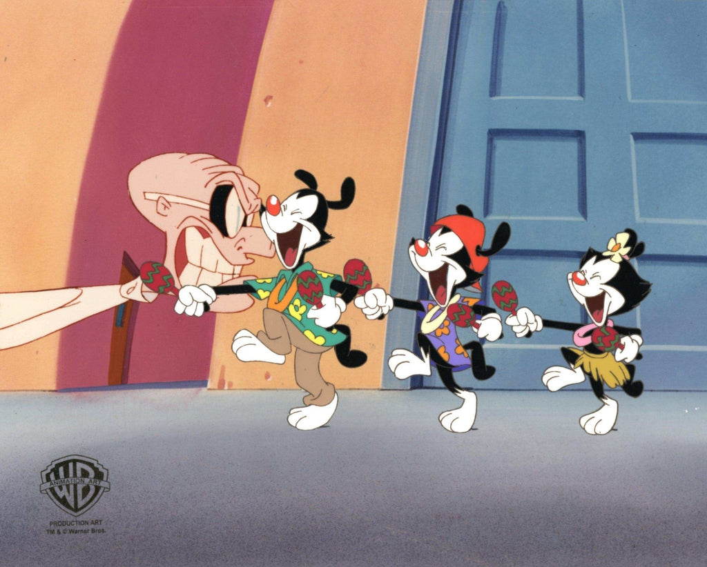 Animaniacs Original Production Cel: Yakko, Wakko, Dot, and Dr. Scratchansniff - Choice Fine Art