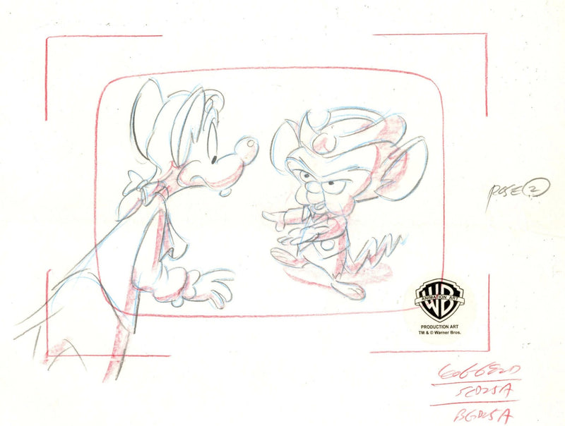 Animaniacs Original Production Drawing: Pinky And Brain - Choice Fine Art