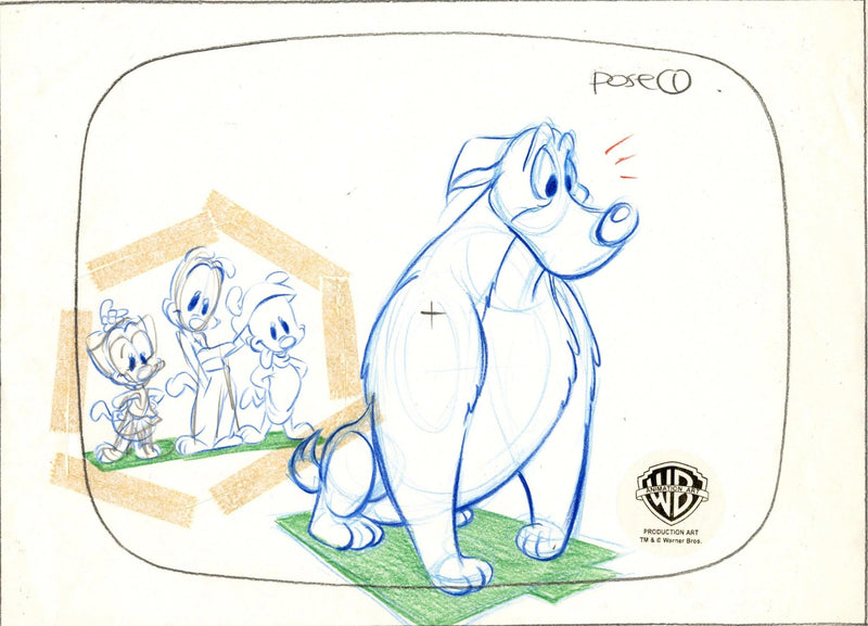 Animaniacs Original Production Drawing: Yakko, Wakko, and Dot - Choice Fine Art