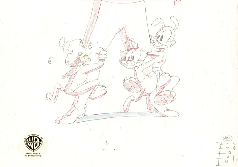 Animaniacs Original Production Drawing: Yakko, Wakko, and Dot - Choice Fine Art