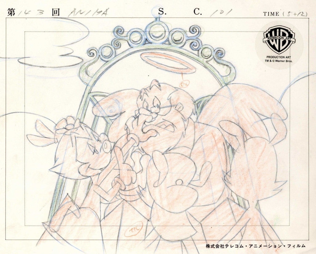 Animaniacs Original Production Drawing: Yakko, Wakko, and Dot - Choice Fine Art