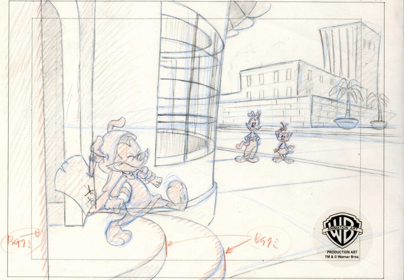 Animaniacs Original Production Drawing: Yakko, Wakko, and Dot - Choice Fine Art