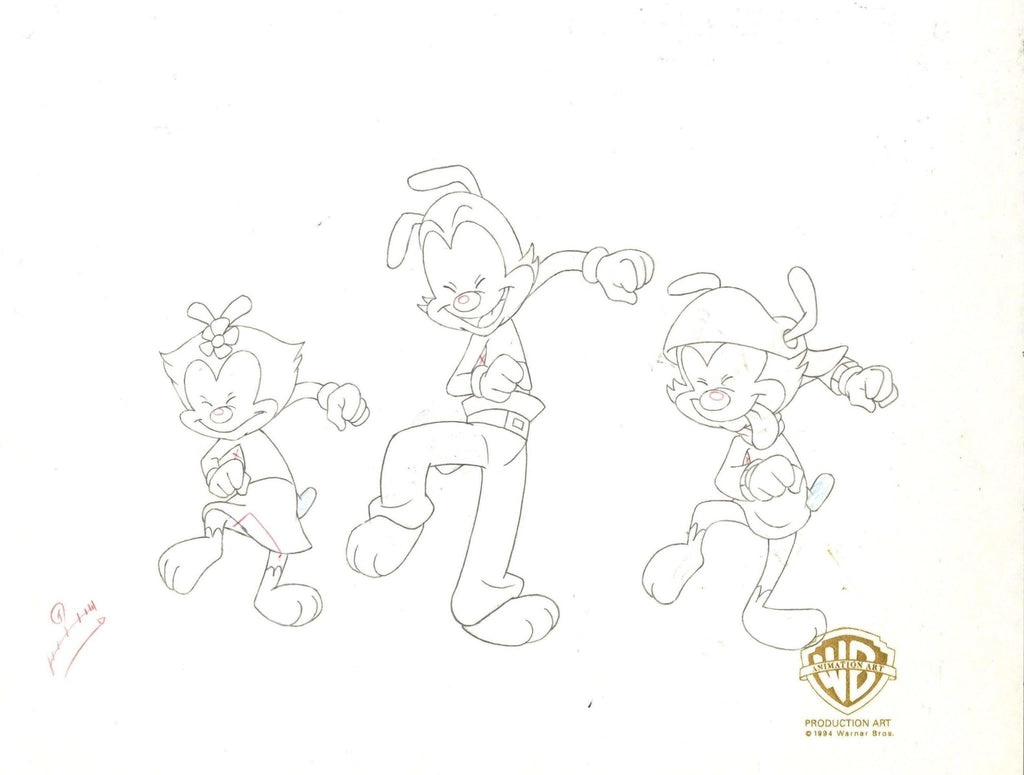 Animaniacs Original Production Drawing: Yakko, Wakko, and Dot - Choice Fine Art