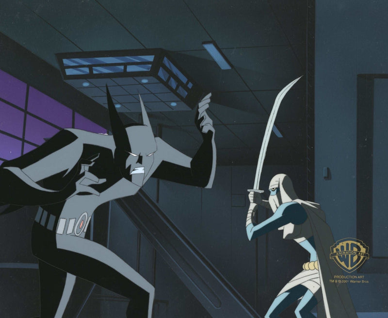 Batman Beyond Original Production Cel on Original Background: Batman and Curare - Choice Fine Art