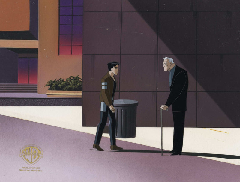 Batman Beyond Original Production Cel on Original Background: Bruce Wayne and Terry McGinnis - Choice Fine Art