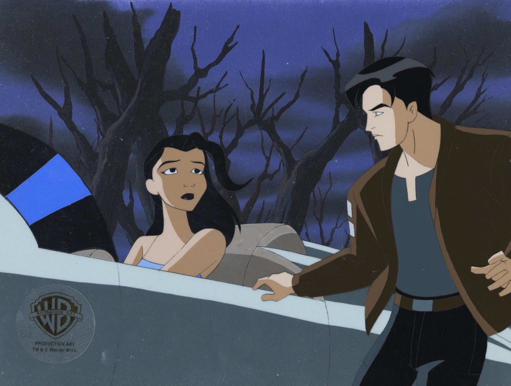 Batman Beyond Original Production Cel on Original Background: Terry McGinnis and Dana Tan - Choice Fine Art