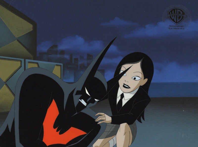 Batman Beyond Original Production Cel with Matching Drawing: Batman and Tamara - Choice Fine Art