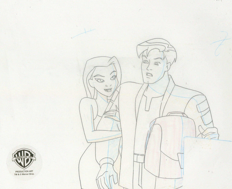 Batman Beyond Original Production Cel with Matching Drawing: Terry McGinnis and Dana - Choice Fine Art