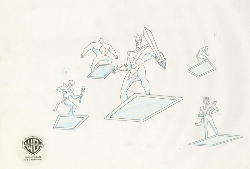 Batman Beyond Original Production Cel With Matching Drawing: The Royal Flush Gang - Choice Fine Art