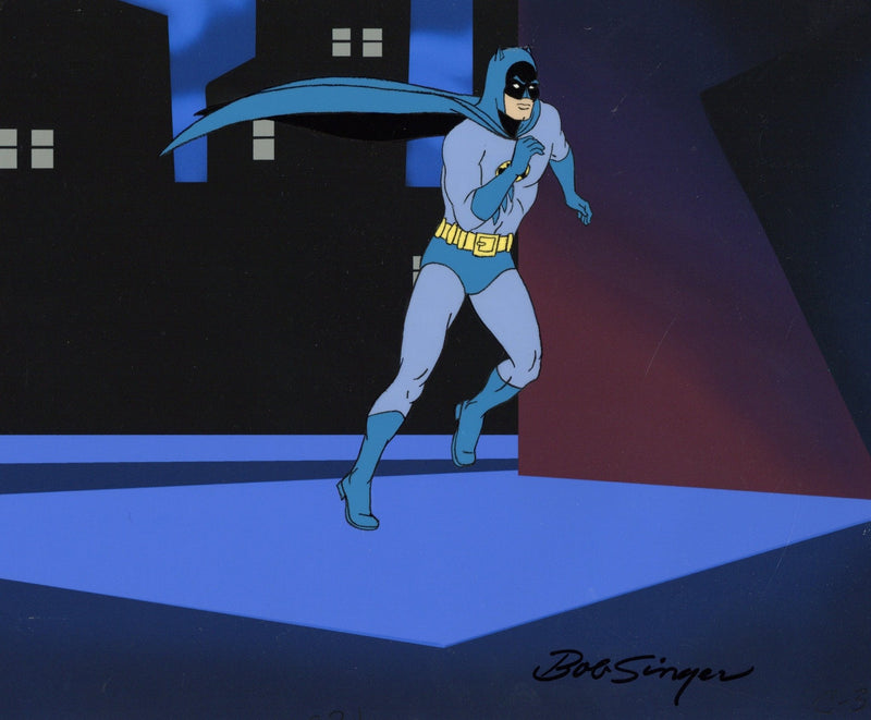 Batman Superfriends Original Production Cel and Matching Drawing Signed by Bob Singer: Batman - Choice Fine Art