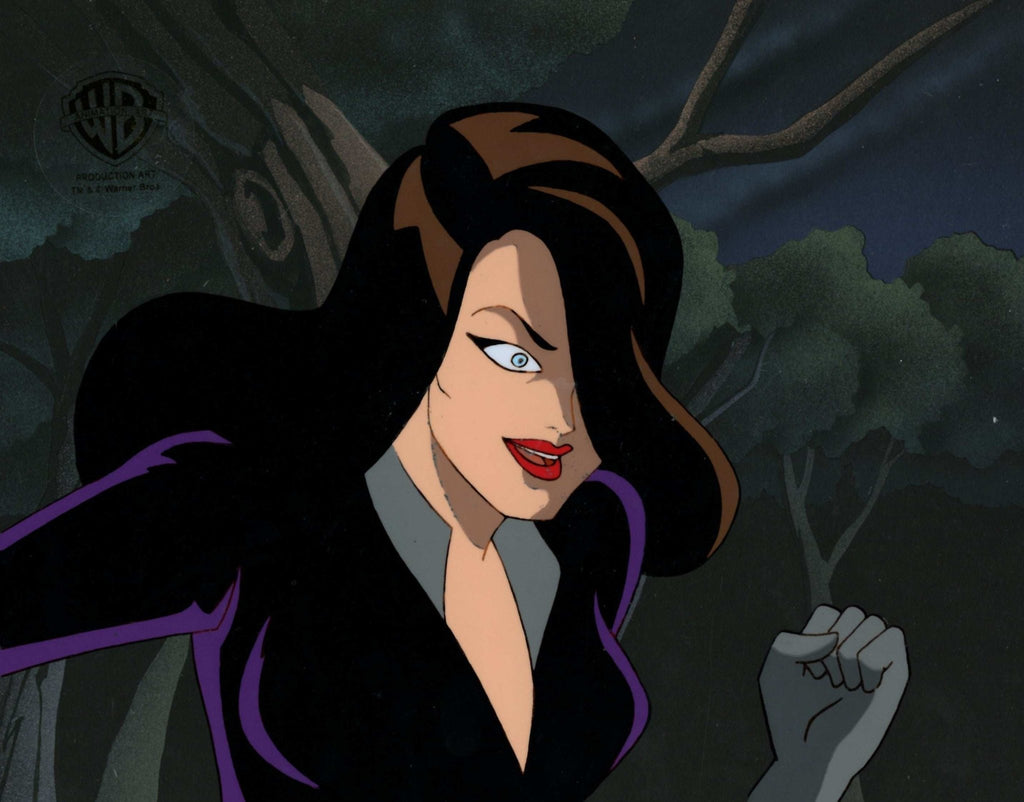 Batman The Animated Series Original Production Cel On Original Background: Talia Al Ghul - Choice Fine Art