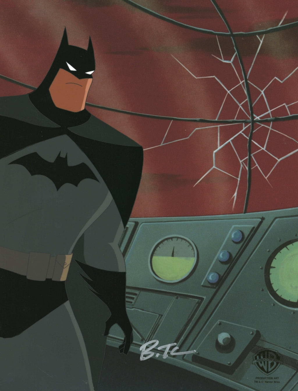 Batman The Animated Series Original Production Cel Signed by Bruce Timm: Batman - Choice Fine Art