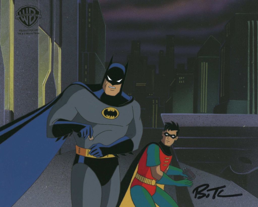 Batman The Animated Series Original Production Cel Signed by Bruce Timm: Batman and Robin - Choice Fine Art