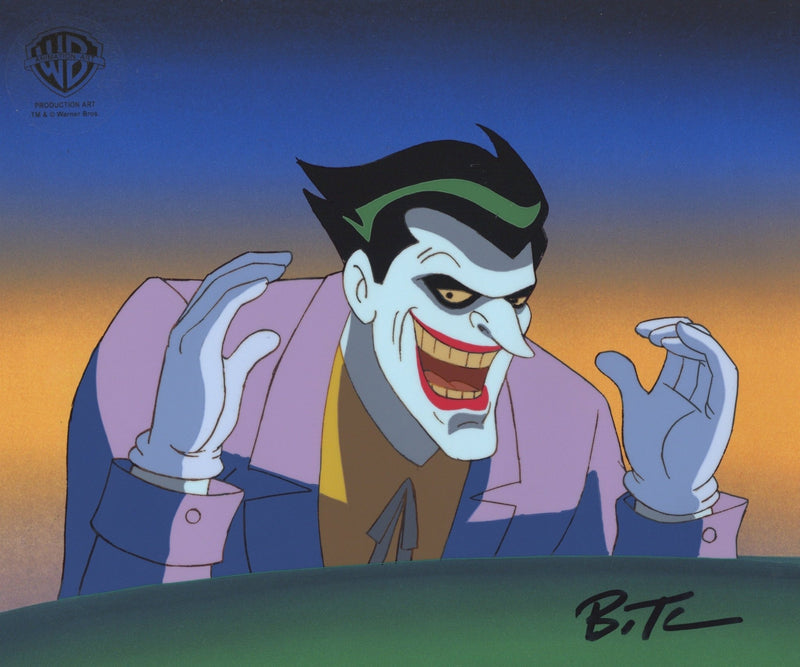 Batman The Animated Series Original Production Cel Signed by Bruce Timm: Joker - Choice Fine Art