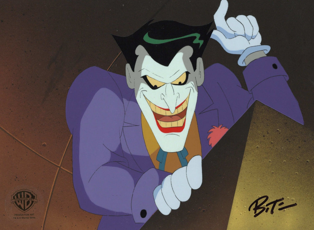 Batman The Animated Series Original Production Cel signed by Bruce Timm: Joker - Choice Fine Art