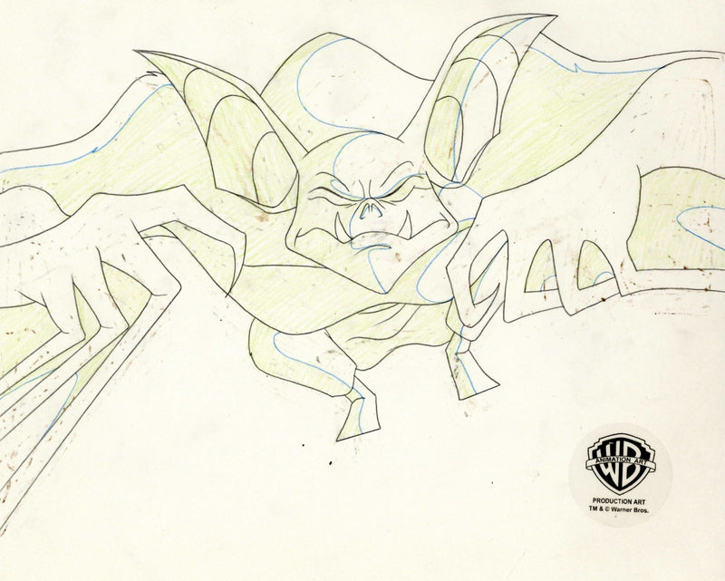 Batman The Animated Series Original Production Cel with Matching Drawing: Manbat - Choice Fine Art