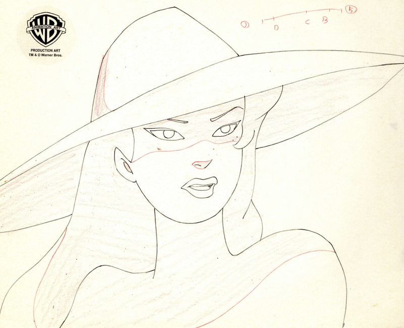 Batman The Animated Series Original Production Cel with Matching Drawing: Poison Ivy - Choice Fine Art