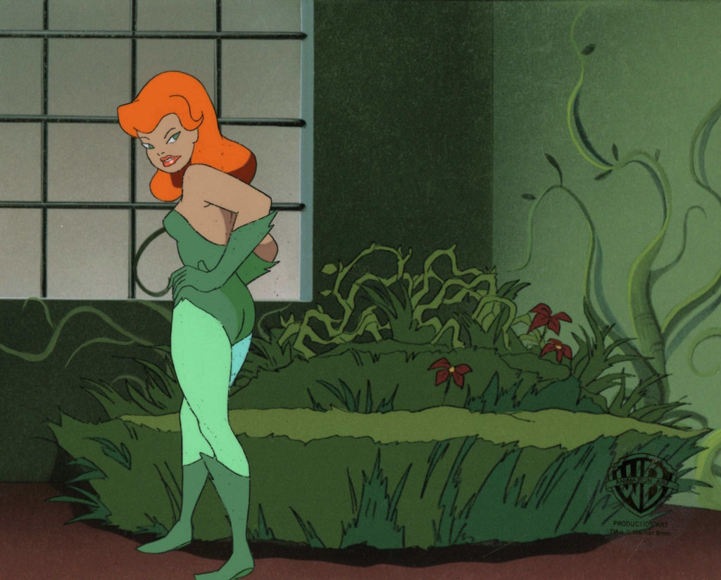 Batman The Animated Series Original Production Cel with Matching Drawing: Poison Ivy - Choice Fine Art