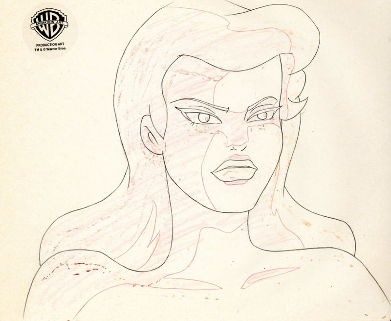 Batman The Animated Series Original Production Cel with Matching Drawing Signed by Bruce Timm: Poison Ivy - Choice Fine Art