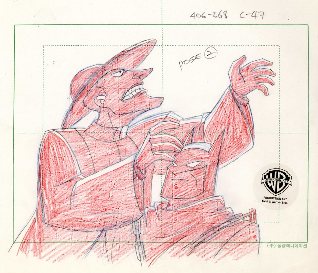 Batman The Animated Series Original Production Drawing: Batman and Joker - Choice Fine Art