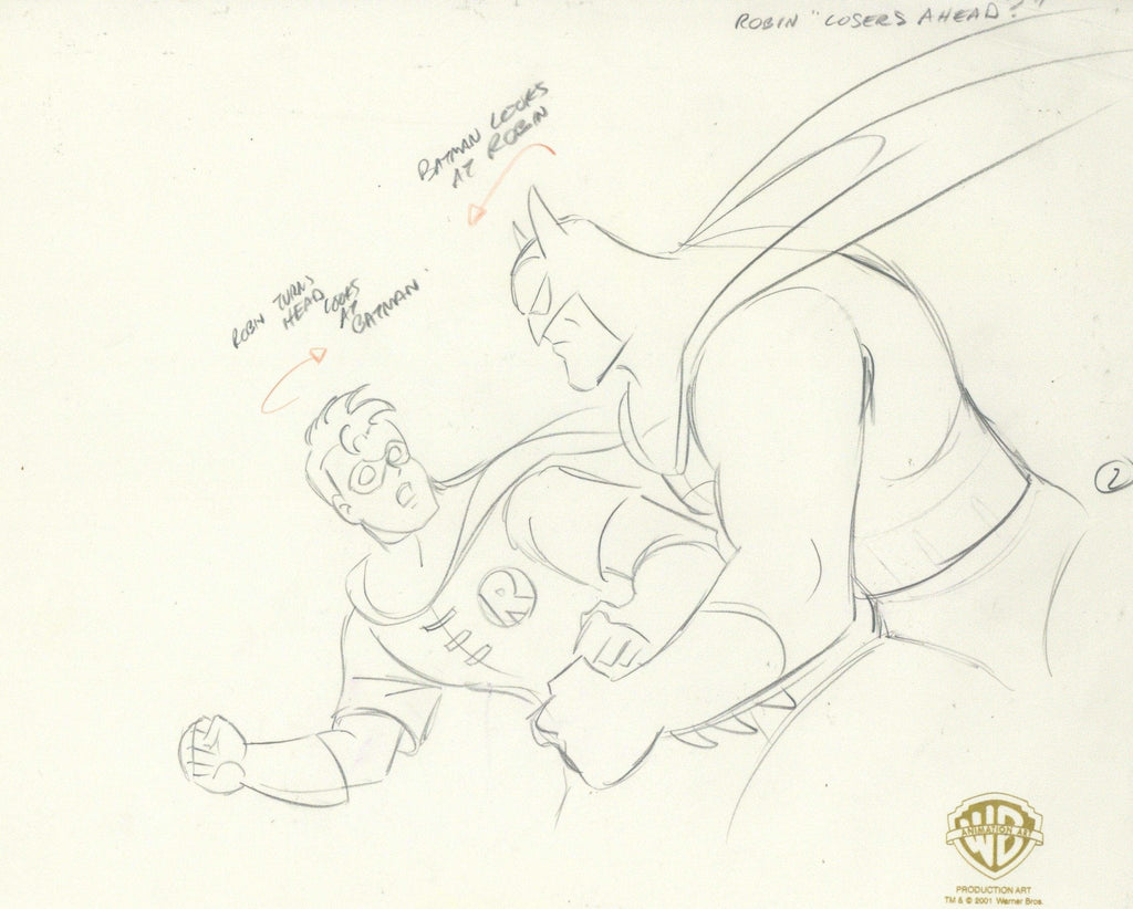 Batman The Animated Series Original Production Drawing: Batman and Robin - Choice Fine Art