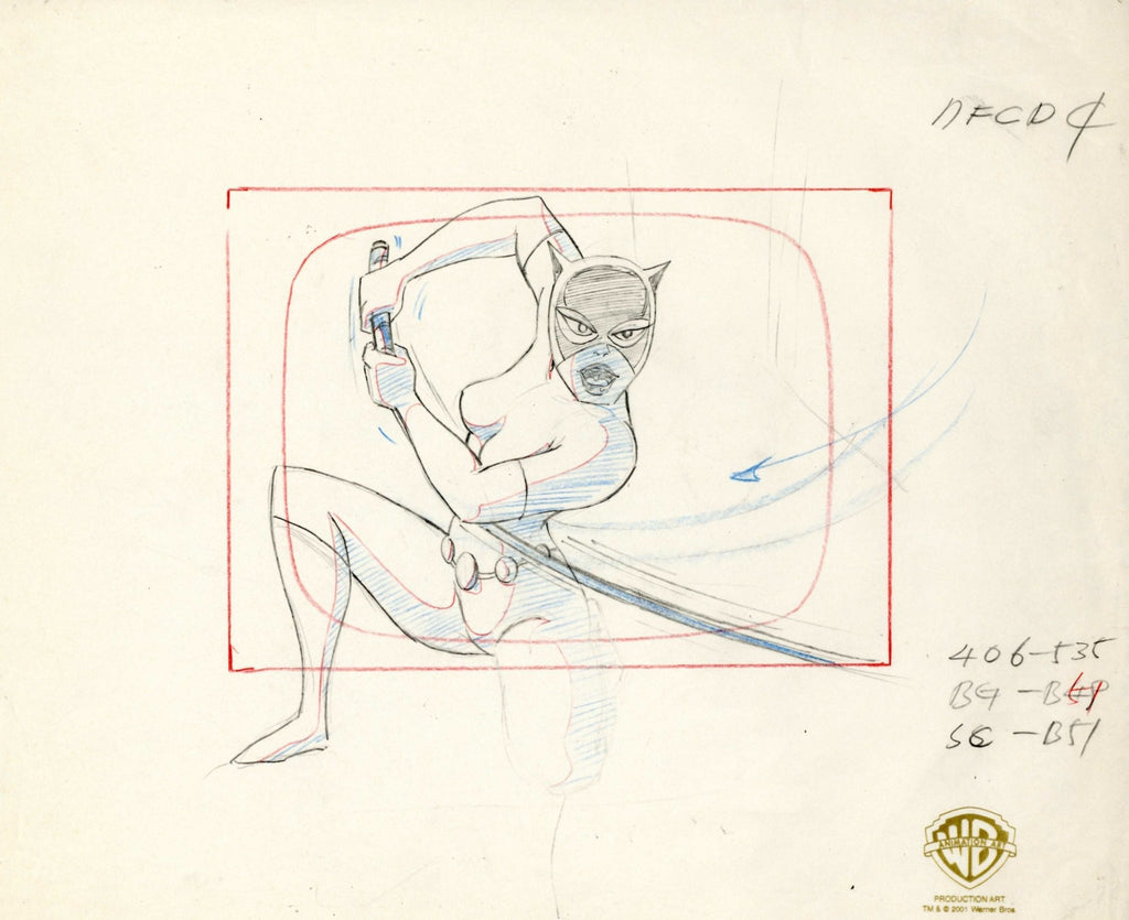 Batman The Animated Series Original Production Drawing: Catwoman - Choice Fine Art