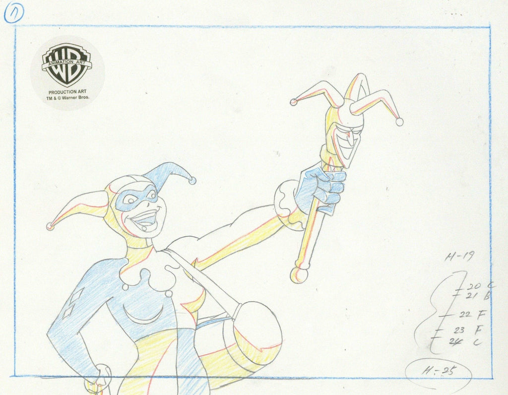 Batman The Animated Series Original Production Drawing: Harley Quinn - Choice Fine Art