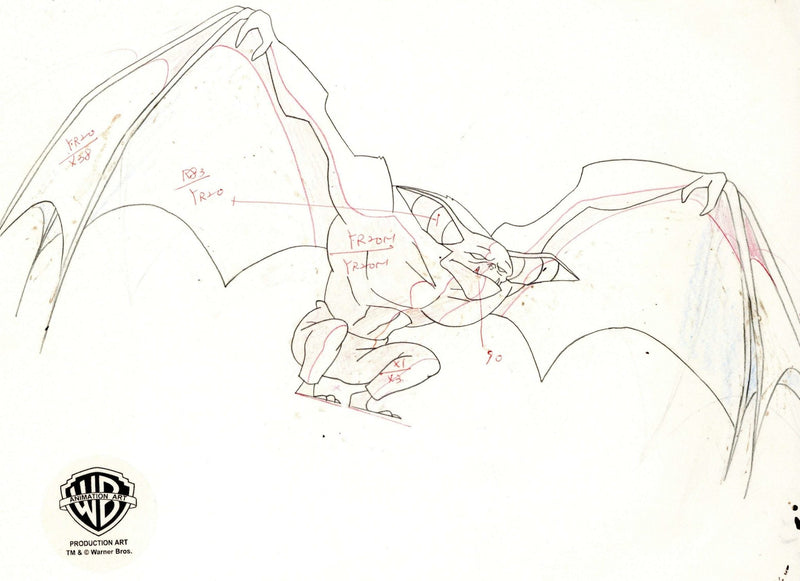 Batman The Animated Series Original Production Drawing: Manbat - Choice Fine Art