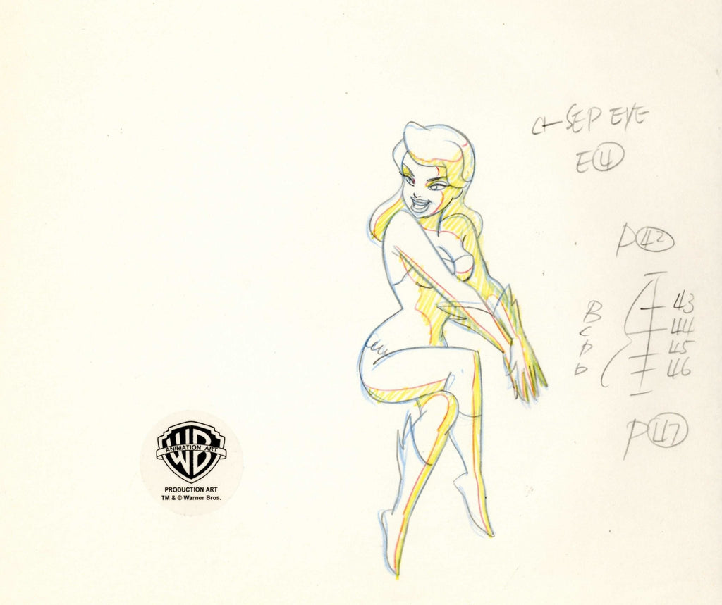 Batman The Animated Series Original Production Drawing: Poison Ivy - Choice Fine Art