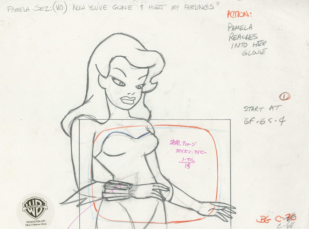 Batman The Animated Series Original Production Drawing: Poison Ivy - Choice Fine Art