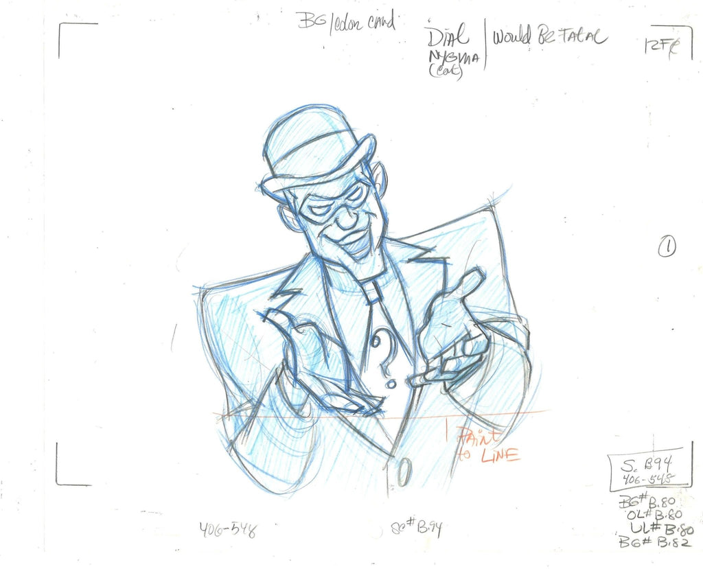 Batman The Animated Series Original Production Drawing: Riddler - Choice Fine Art