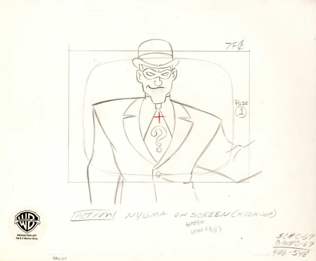 Batman The Animated Series Original Production Drawing: Riddler - Choice Fine Art