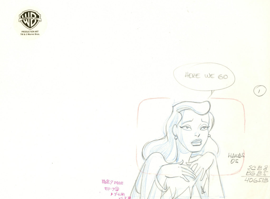 Batman The Animated Series Original Production Layout Drawing: Selina Kyle - Choice Fine Art