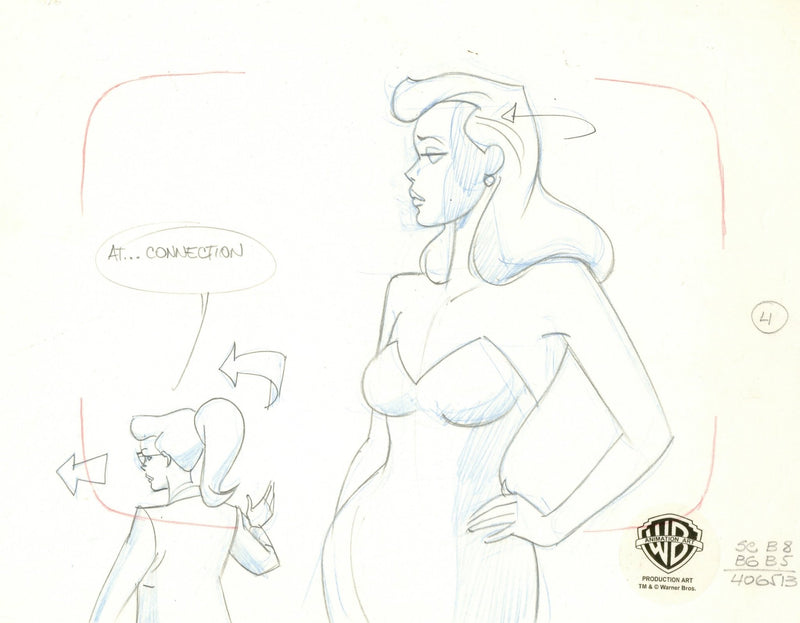 Batman The Animated Series Original Production Layout Drawing: Selina Kyle and Maven - Choice Fine Art